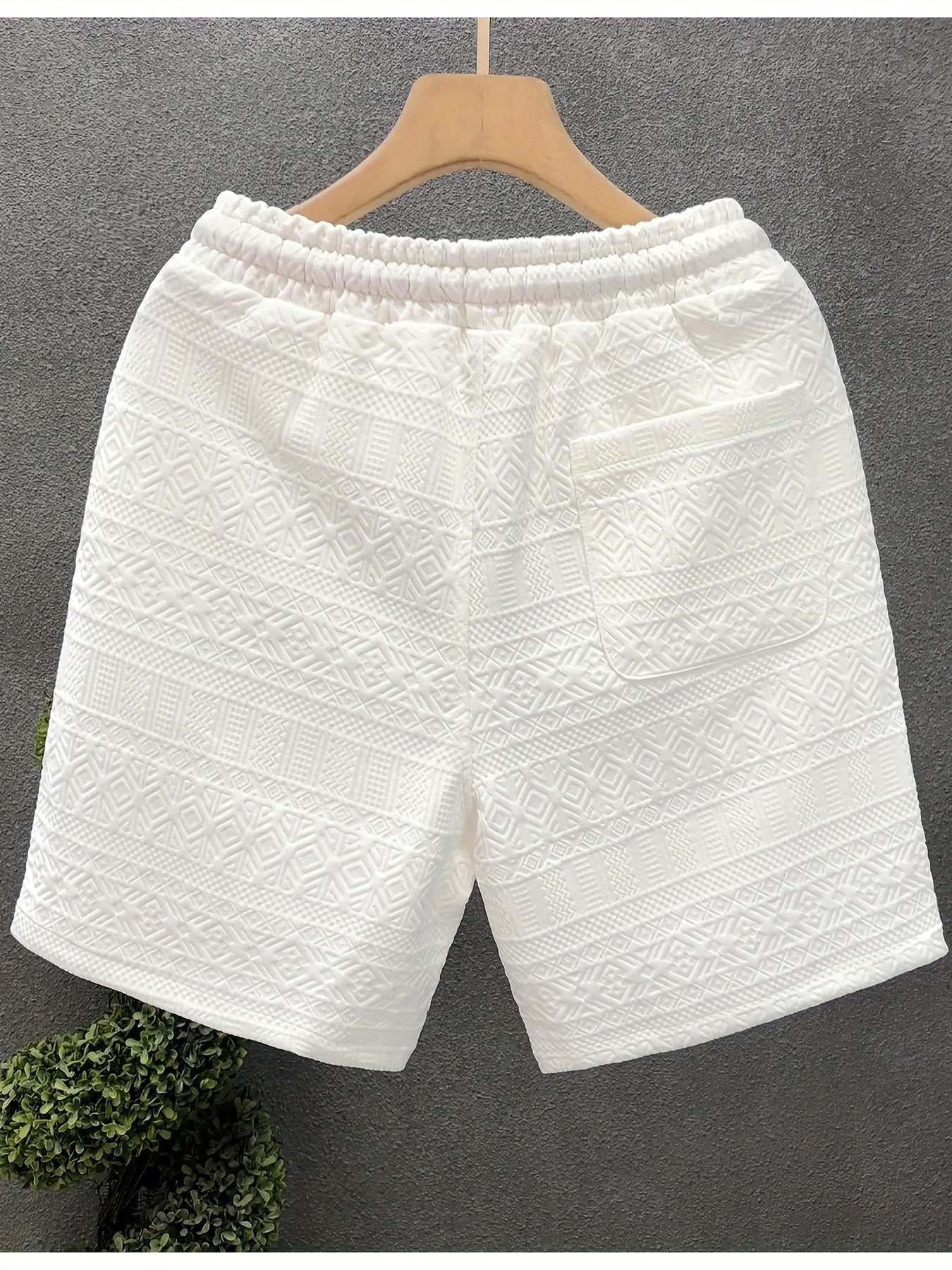 Men's Casual Drawstring Shorts - Breathable Polyester Blend, Perfect for Summer Outings & Hiking