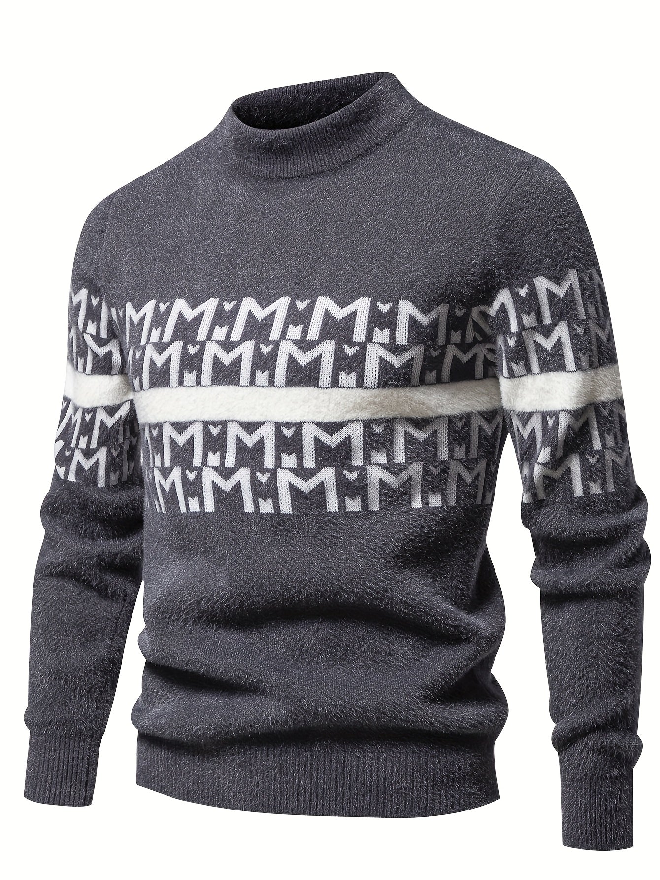 Տղամարդկանց նոր աշուն/ձմեռ տրիկոտաժե սվիտեր, բարձր վզնոցով, ամենօրյա, նորաձև, տաք հիմք - Senmeigou