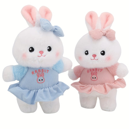 28cm/11.02in Rabbit Plush Colorful Rabbit Doll Cute Bunny Plush Rabbit Doll Toy Creative Cartoon Cute Rabbit Plush Doll Valentine's Day Birthday Gift Christmas Gift