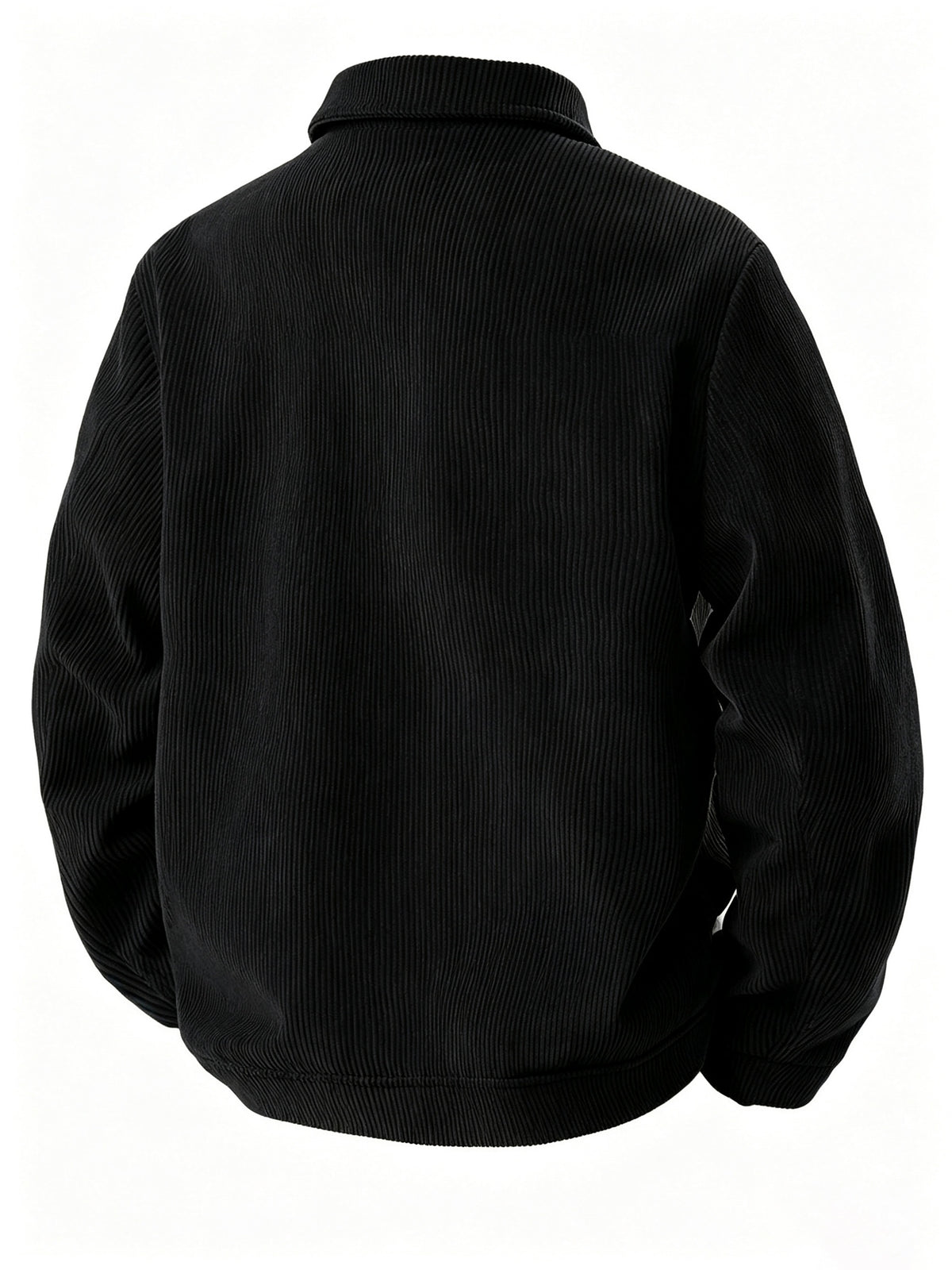 Men's Lightweight Fall Jacket with Lapel Collar and Zipper