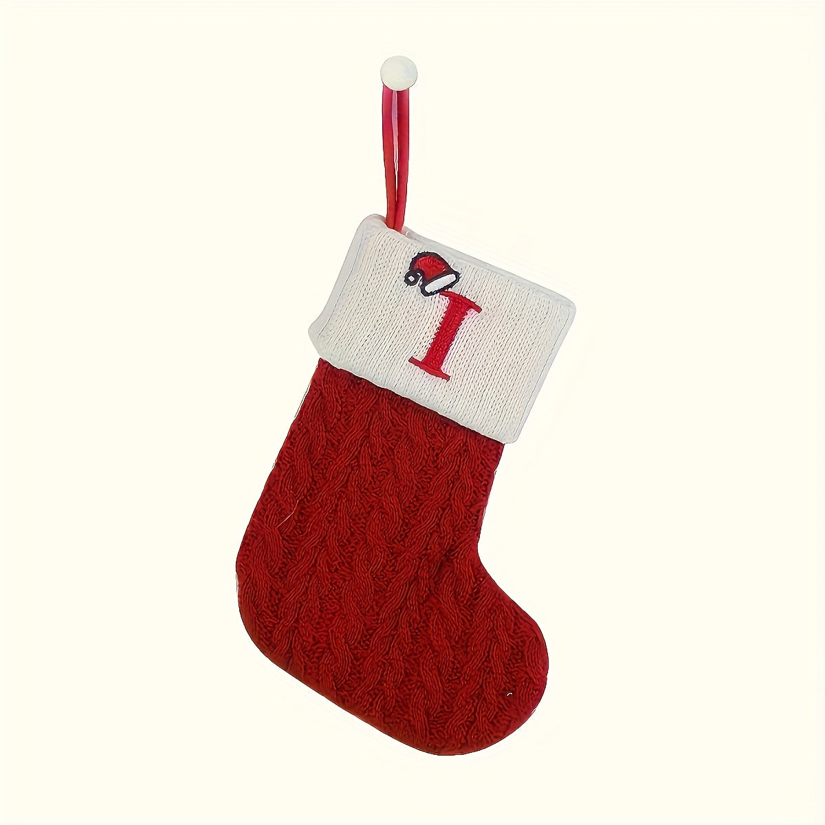 Knitted letter Christmas stockings, Christmas stockings, small Christmas English letter hanging stockings, Christmas stockings, double-sided fireplace hanging stockings, suitable for Christmas party decorations, New Year part