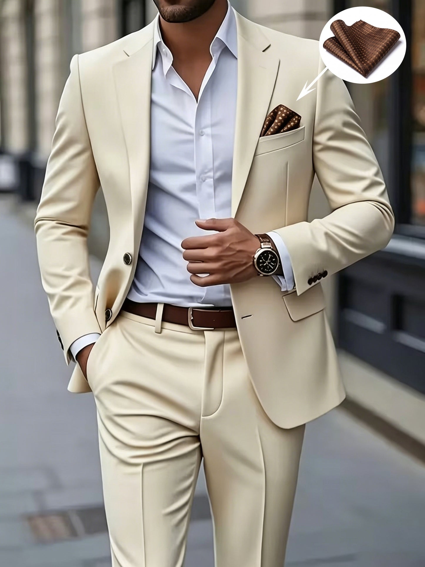 Men's 3-Piece Suit Set for Office & Formal Events