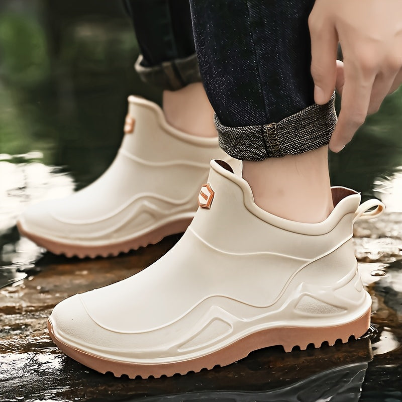 Men's All-Season Outdoor Slip-On Rain and Hiking Boots
