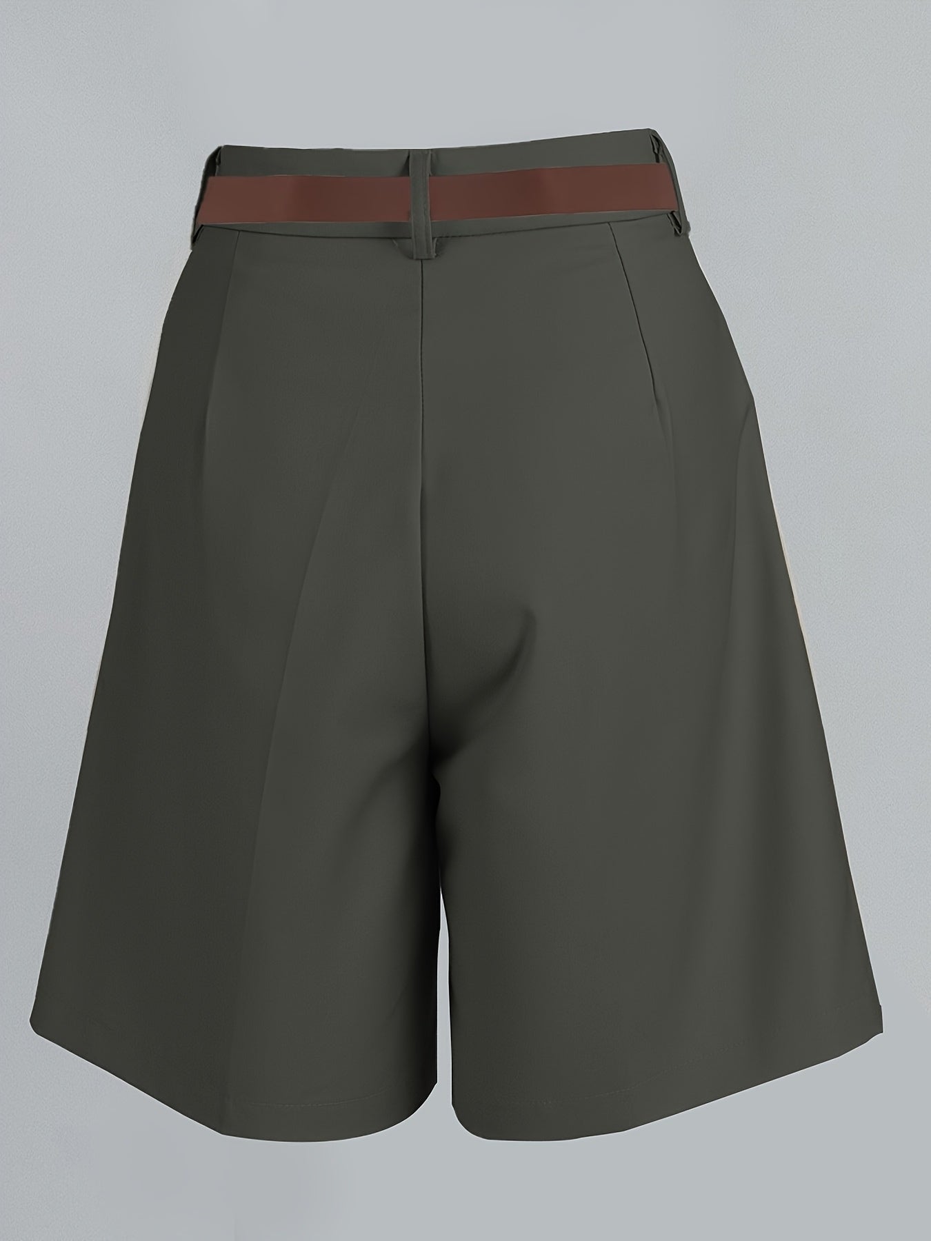 Loose-Fit Straight-Leg Casual Summer Shorts with Belt