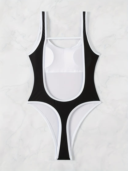 Women's Sexy Hollow Out One-Piece Swimsuit with High Stretch