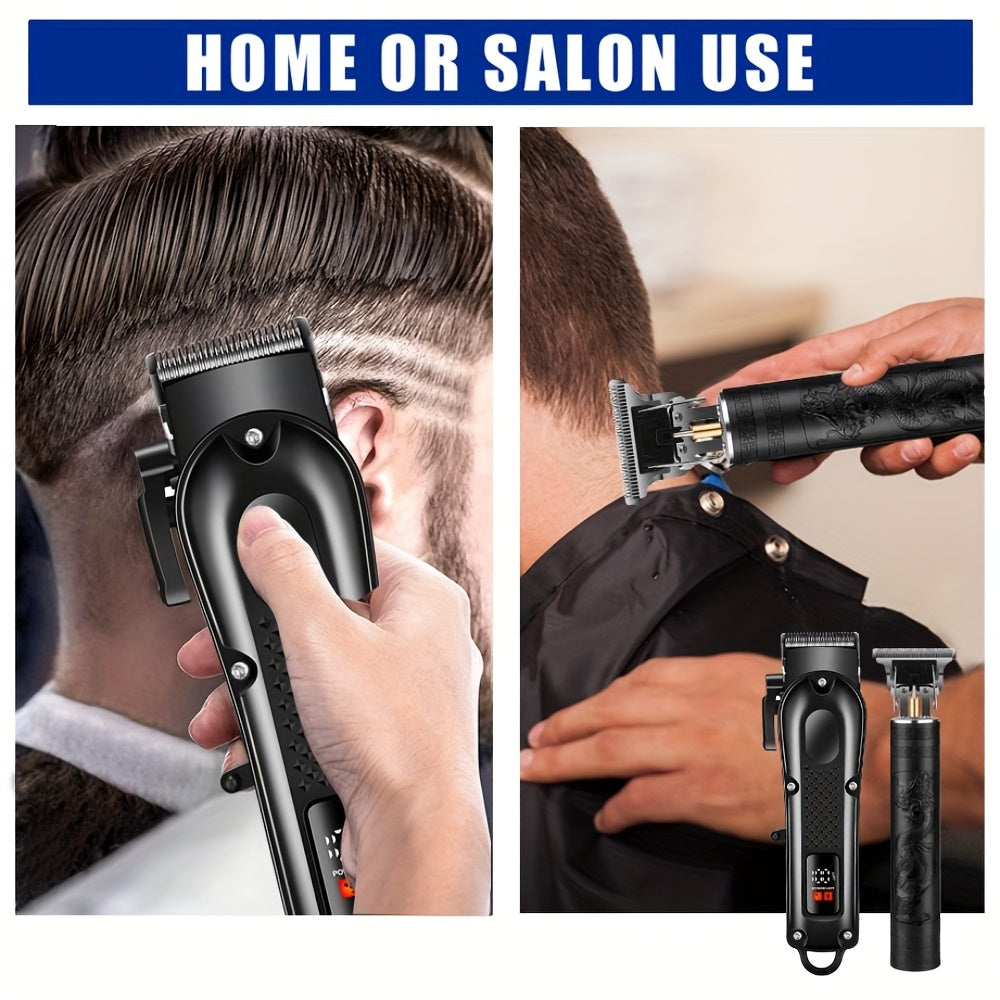 Տղամարդկանց 2-ը 1-ում էլեկտրական սափրիչ և մազ կտրիչ՝ USB լիցքավորմամբ, մորուքի կտրիչ, 8 սահմանափակող սանր, T-աձև շեղբ, ABS կորպուս, իդեալական է ամենօրյա խնամքի և նվերների համար