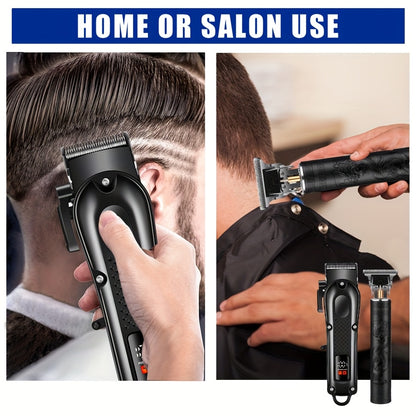 Տղամարդկանց 2-ը 1-ում էլեկտրական սափրիչ և մազ կտրիչ՝ USB լիցքավորմամբ, մորուքի կտրիչ, 8 սահմանափակող սանր, T-աձև շեղբ, ABS կորպուս, իդեալական է ամենօրյա խնամքի և նվերների համար