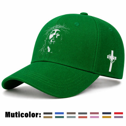 Unisex Christian Baseball Cap with Adjustable Cross Design