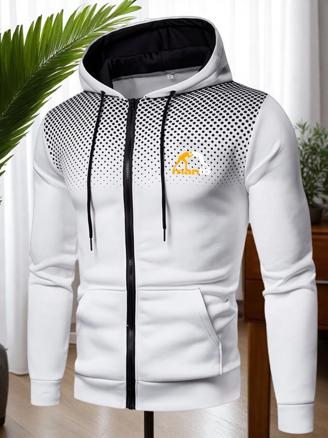 Men'S Electric Hooded Zipper Jacket - Full-Zip Workwear Coat with Belt Pocket, Heavy-Duty Construction, Full-Zip Closure & Belt Design for Plumbers, Casual Wear, Durable Fabric, Outdoor Workers