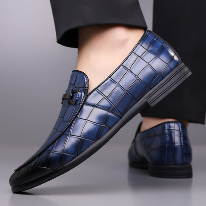 Men's Plus Size Oxford Shoes, British Style Business Casual Slip-Ons