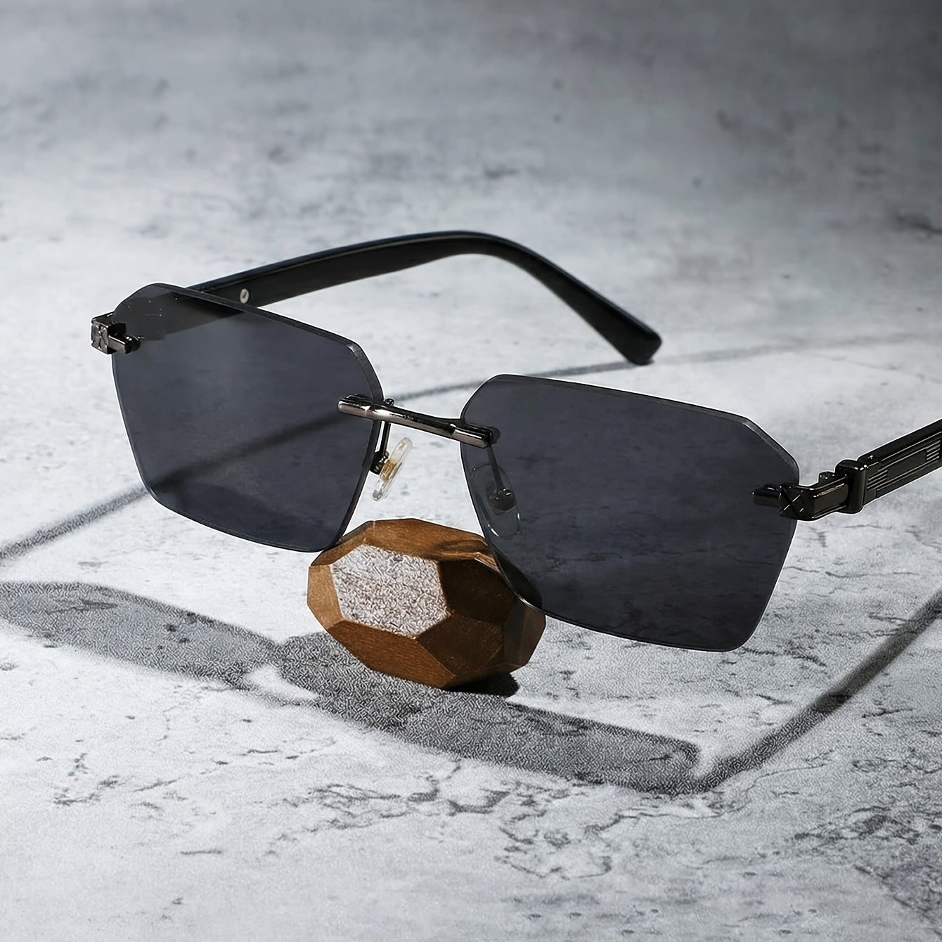 Rimless Vintage UV400 Copper Frame Fashion Glasses for Men & Women