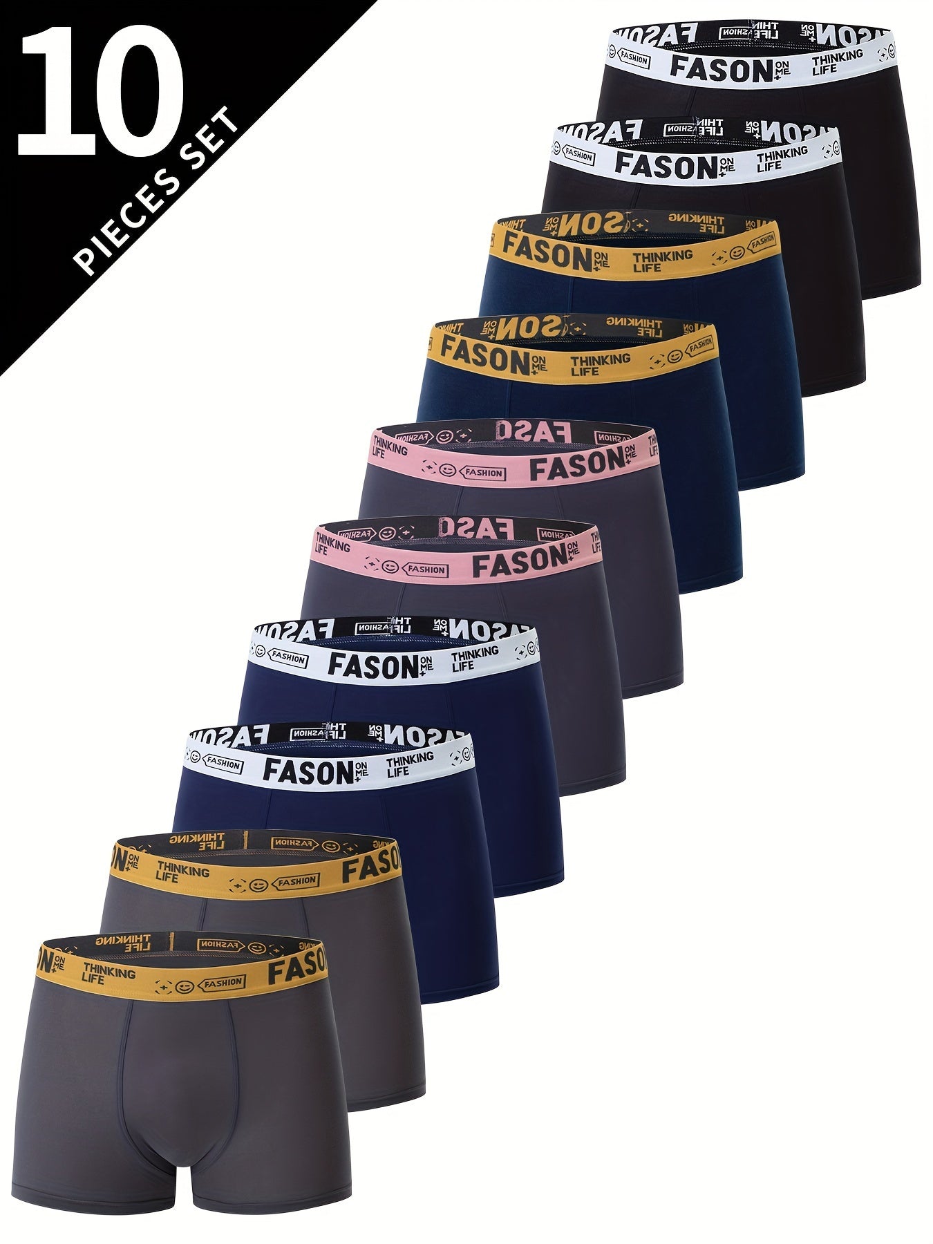 Men's Breathable Stretch Boxer Briefs - Comfortable Solid Colors