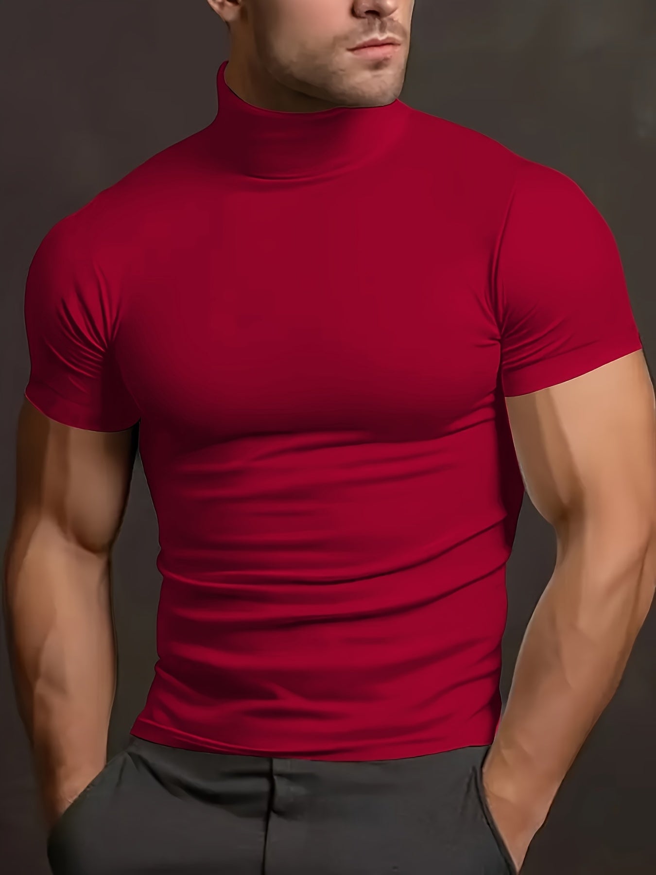 Men'S Short-Sleeve Polo Shirt Made of Breathable And Comfortable Knitted Fabric, Suitable for Cycling, Outdoor Sports, Gym, And Casual Wear for a Fitted Look - ayq