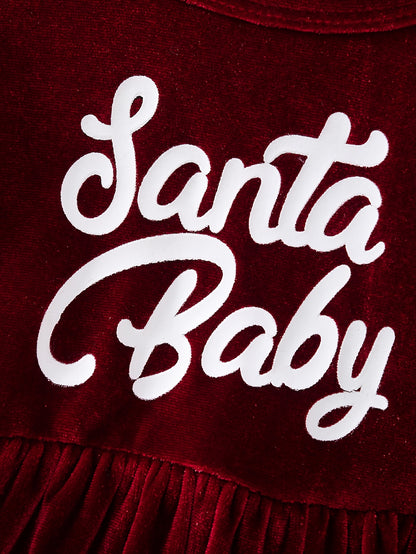 2 հատ ձմեռային զգեստ և գլխարկ - հարմարավետ մորթե տառով հանդերձանք (/), տաք երկար թևքով զգեստ՝ հարմար Սուրբ Ծննդյան համար, լուսանկարահանումներ - լվացքի մեքենայով լվացվող հագուստ