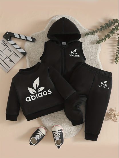 Toddler Boys 3-Piece Fall/Winter Pullover Set with Vest
