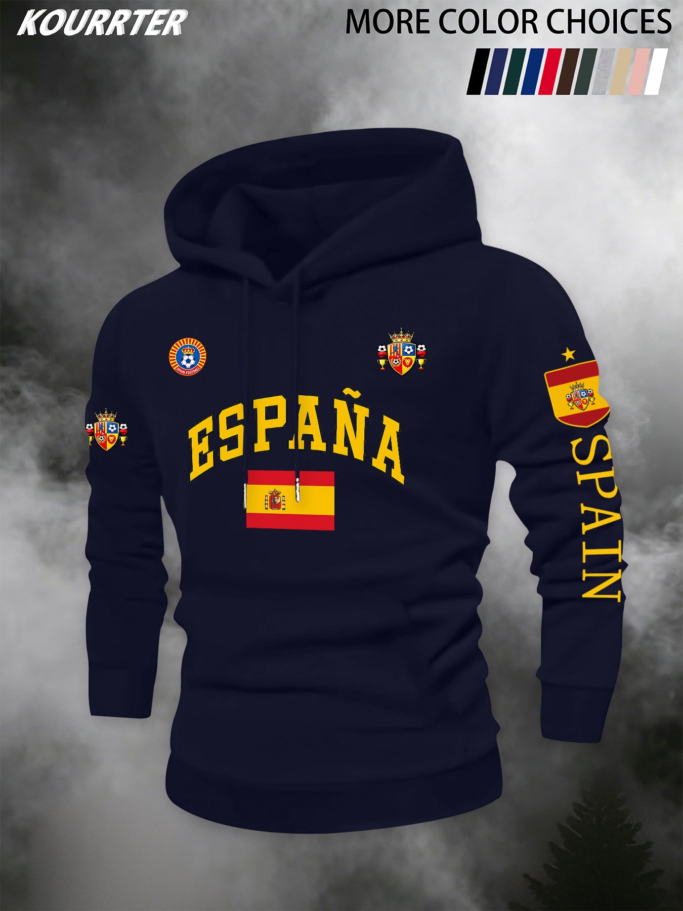 Men's Spain National Team Hooded Sweatshirt Casual Sportswear