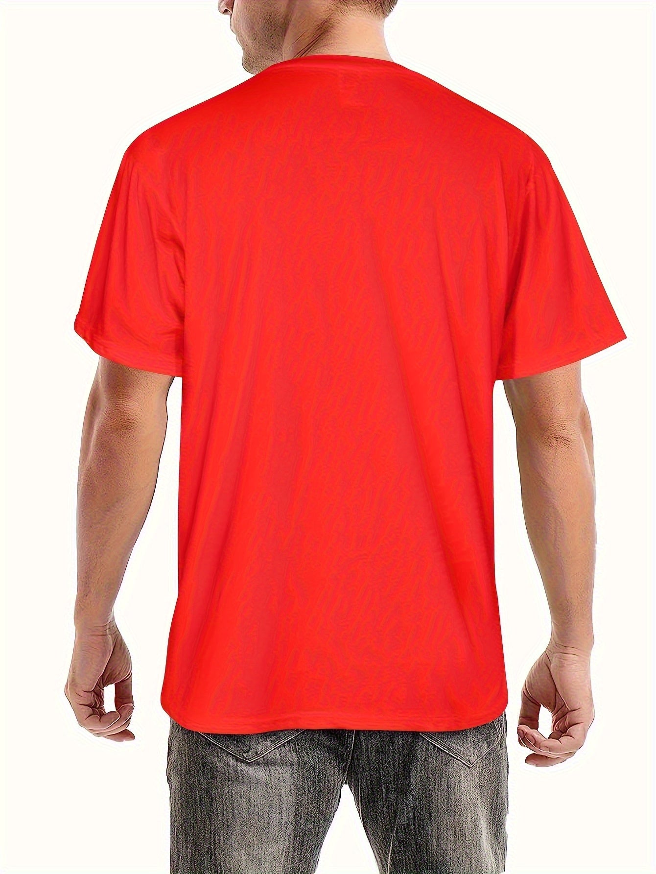 Men's Custom 3D Print T-Shirt - Quick-Dry Breathable Crew Neck