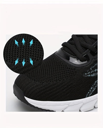 Women's Solid Color Casual Sneakers, Lace Up Comfy Breathable Soft Sole Shoes, Lightweight Low-top Running Shoes plus size