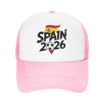 Spain Football Mesh Baseball Cap Unisex Lightweight Trucker Hat