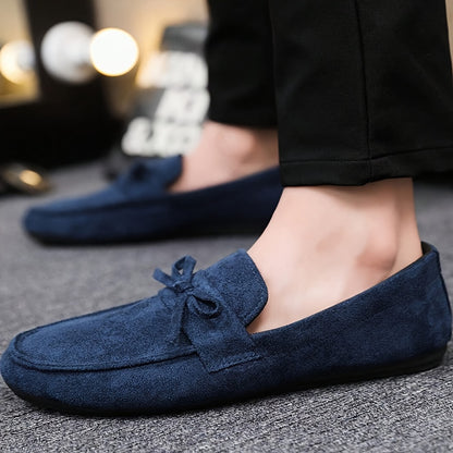 Men's Solid Color Loafer Shoes, Slip On Low Top Casual Shoes For Outdoor Street Walking Camping Activities