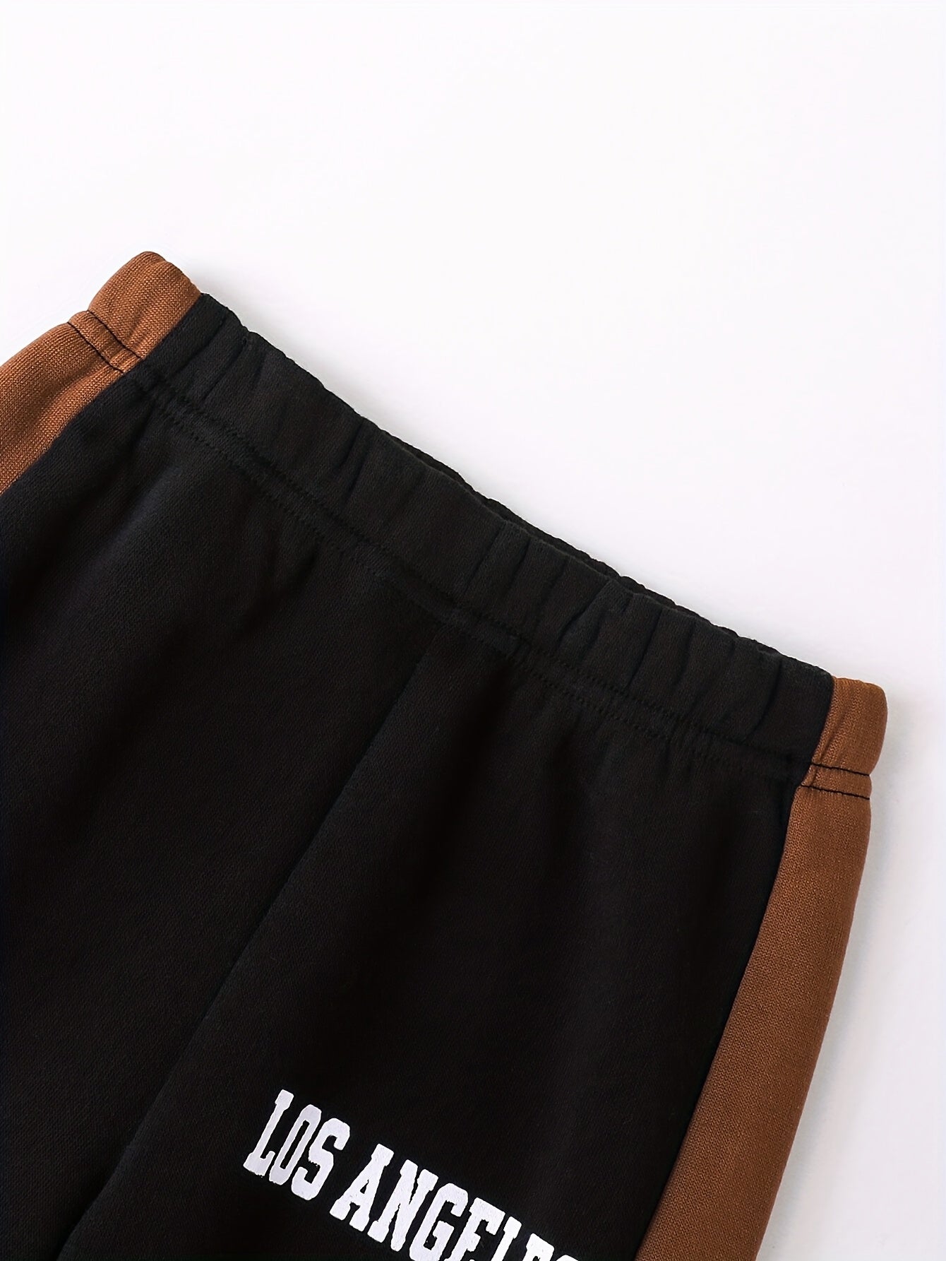 2pcs Boys' Autumn/Winter Fleece-Lined Hooded Sweatshirt and Pants Set, Simple Letter Print Fashion Classic Outfit for Outdoor Sports and Casual Wear, 100% Polyester Knit Stretch Fabric, Ideal Gift Choice for Kids, Perfect for