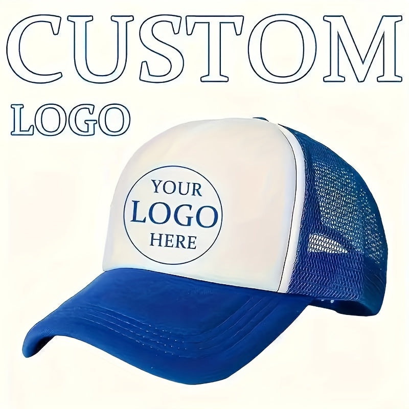 Custom Logo Breathable Mesh Trucker Hat – Adjustable Casual Cap