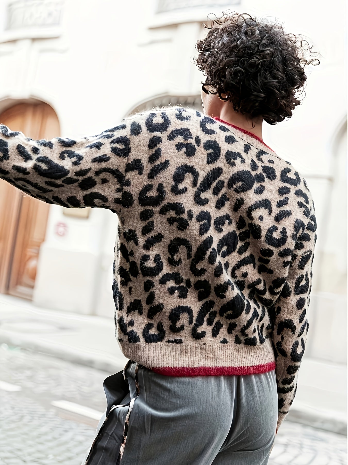 Chic Leopard Print Cardigan