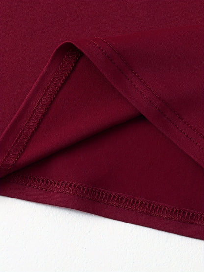 Նոր ոճի U-ձև օձիքով ցանցկեն, պոլկա կետերով երկար թևքով, միագույն, ներքնազգեստով, ամենօրյա, բազմակողմանի վերնաշապիկ