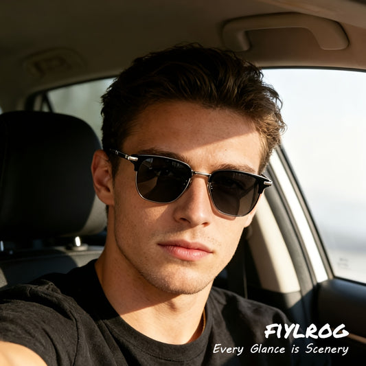 Fiylrog Vintage Unisex արևային ակնոցներ UV400 պաշտպանությամբ