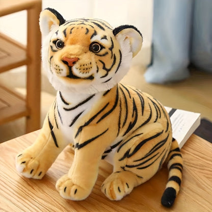1pc 20cm/7.87 inch Simulated Tiger Doll | Polyester Cloth Doll, Plush Squatting Tiger Toy, Ideal Birthday Gift