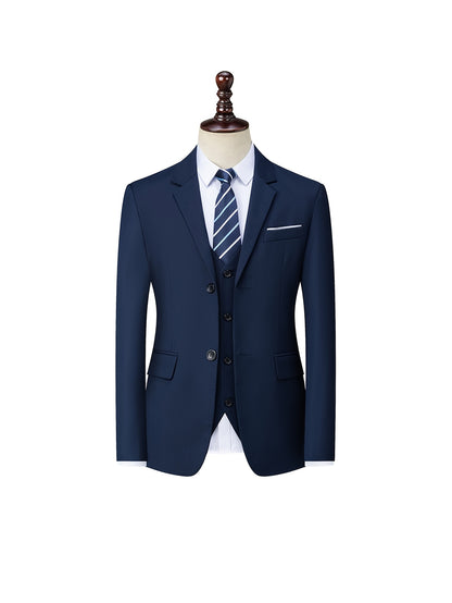 Men's Slim Fit Notch Lapel Suit Jacket for Business & Casual