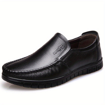 Men's Casual Cowhide Leather Slip-On Shoes for Comfort