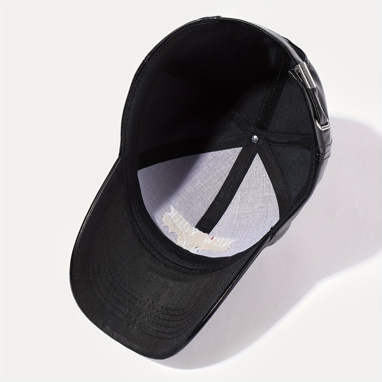 Unisex PU Leather Baseball Cap Adjustable Breathable Style