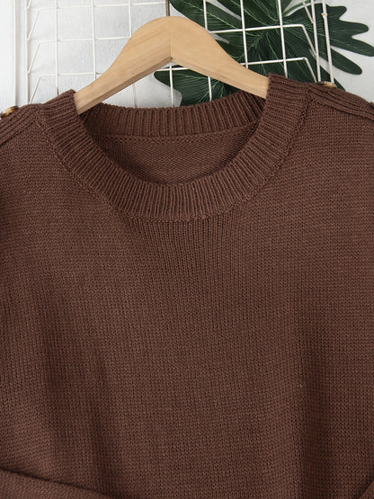 Women's Elegant Acrylic Pullover Sweater for Fall Winter