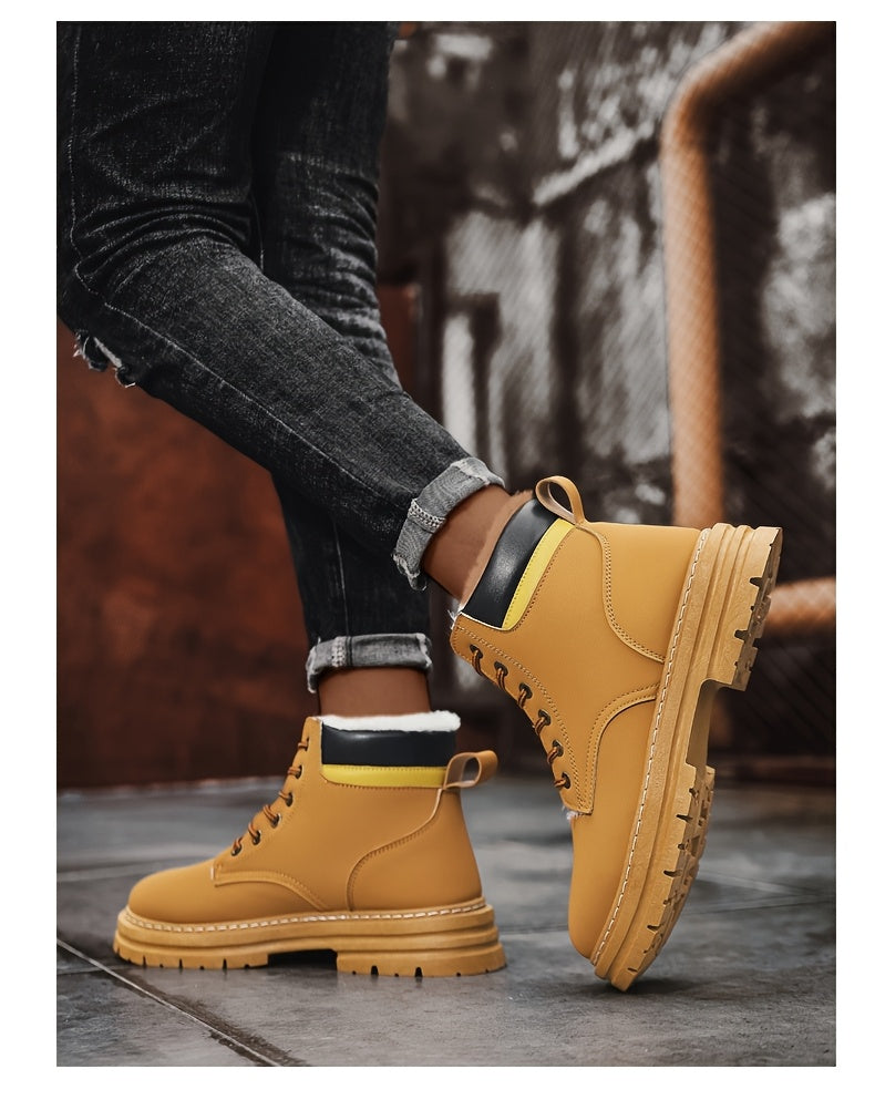 Plus Size Men's Snow Boots, -Lined Warm Shoes,Walking Boots, Winter Shoes Men, Snowboard Boots, Mens Hiking Boots, Mens Winter Shoe, Warm Shoes for Men, Mens Boots for Winter,Cold Weather Boots, Stylish Winter Footwear, Warm