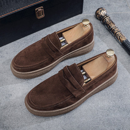 Unisex Streamlined Cushioned PU Loafers with Cloud Pattern