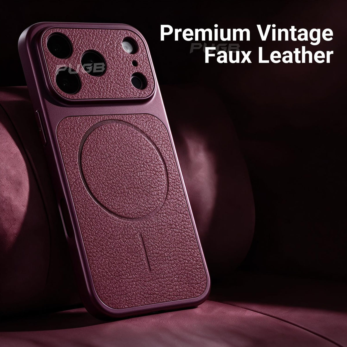 Luxury Retro Faux Leather Magnetic Phone Case with Lanyard for iPhone