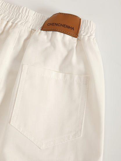 Boys' Casual Cotton Blend Long Pants for All Seasons