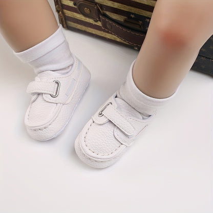 Casual Comfortable Sneakers With Hook And Loop Fastener For Baby Boys And Girls, Lightweight Non Slip Walking Shoes For Indoor Outdoor, All Seasons