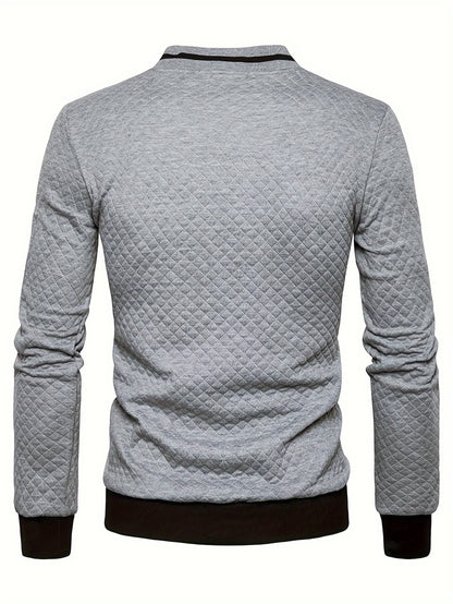 Men's Casual Stand Collar Jacket - 100% Polyester Knit Fabric with Slight Stretch, Solid Color Zippered Spring/Fall Outerwear with Cartoon Embroidery