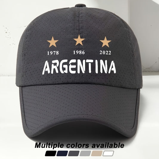 Men's Five-Star Argentina Letter Printed Classic Baseball Cap - ayq