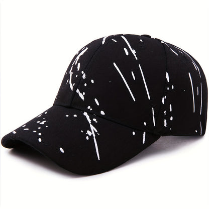 Graffiti Print Simple Baseball Cap Trendy Solid Color Hip Hop Dad Hat Unisex Lightweight Couple Sun Hats For Women Men