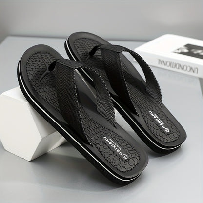 Men's Dual-Tone Anti-Slip Slides with Cushioned EVA Sole