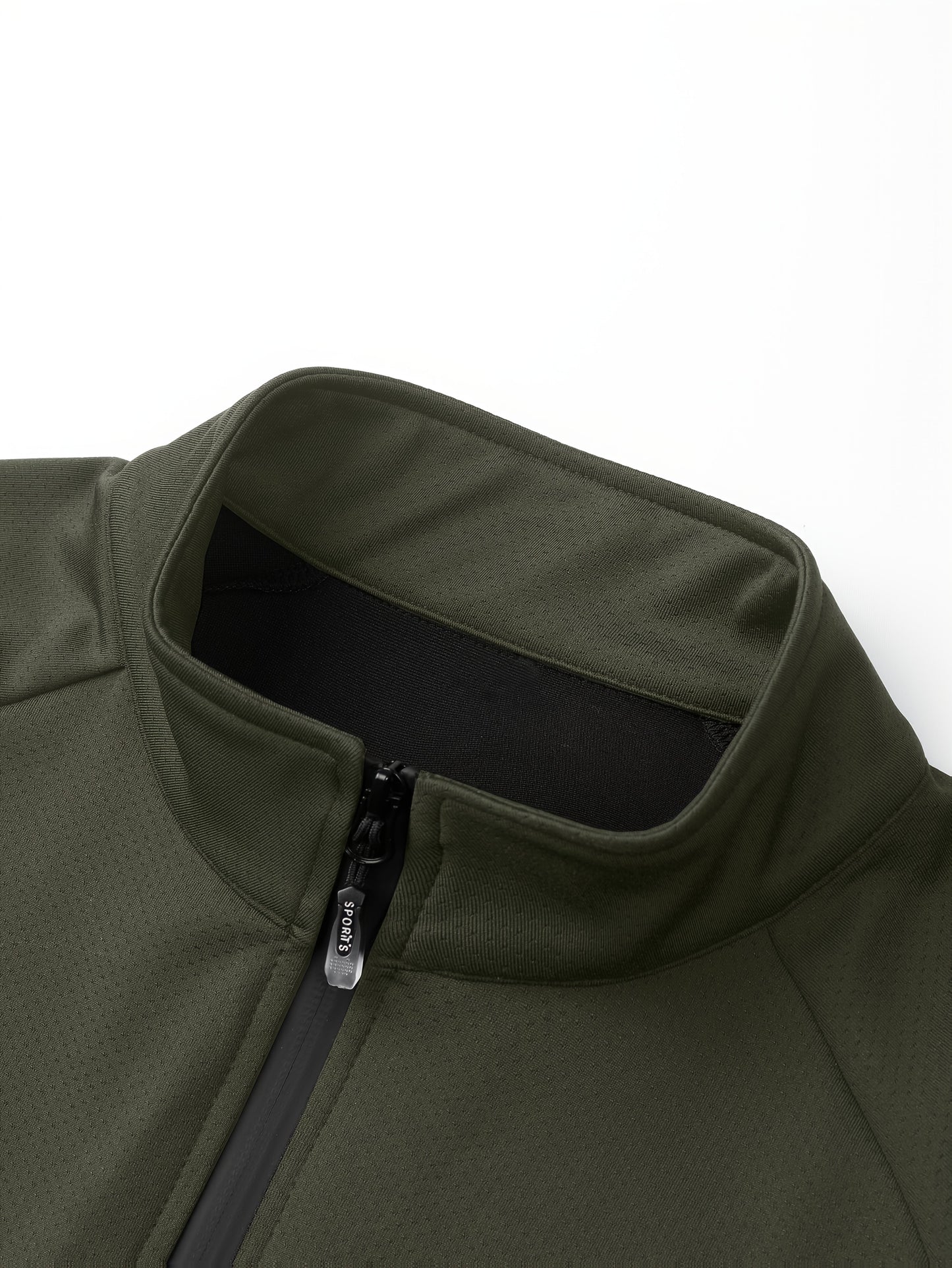 Men's Athletic Jacket - Quick-Dry Gym Coat with Zipper Closure, Lightweight Workout Jacket for Running, Hiking, Training - Olive Green Athletic Outerwear (Machine Washable) - Bodybuilding & Casual Streetwear, Workout Clothes,