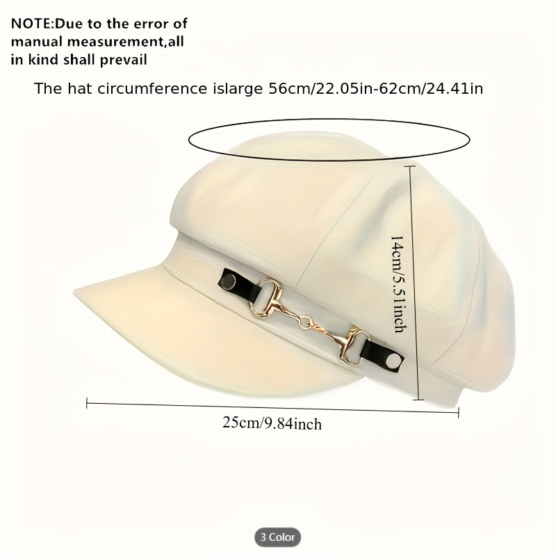 Vintage Style Beret with Adjustable Drawstring-Lightweight Non-Stretch Polyester Fiber-Suitable for Easter and Daily Wear, Easter Occasion, Holiday Theme