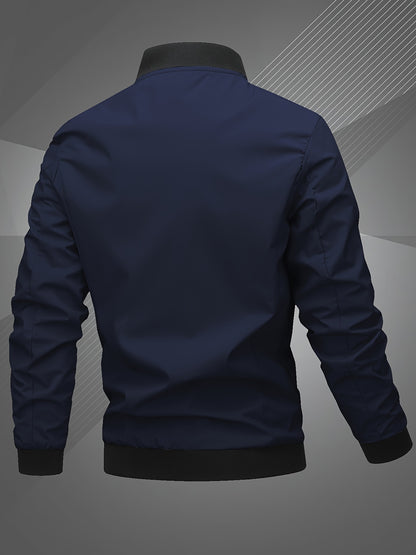 Տղամարդկանց Letter Embroidered Casual Bomber Jacket Gifts Best Sellers