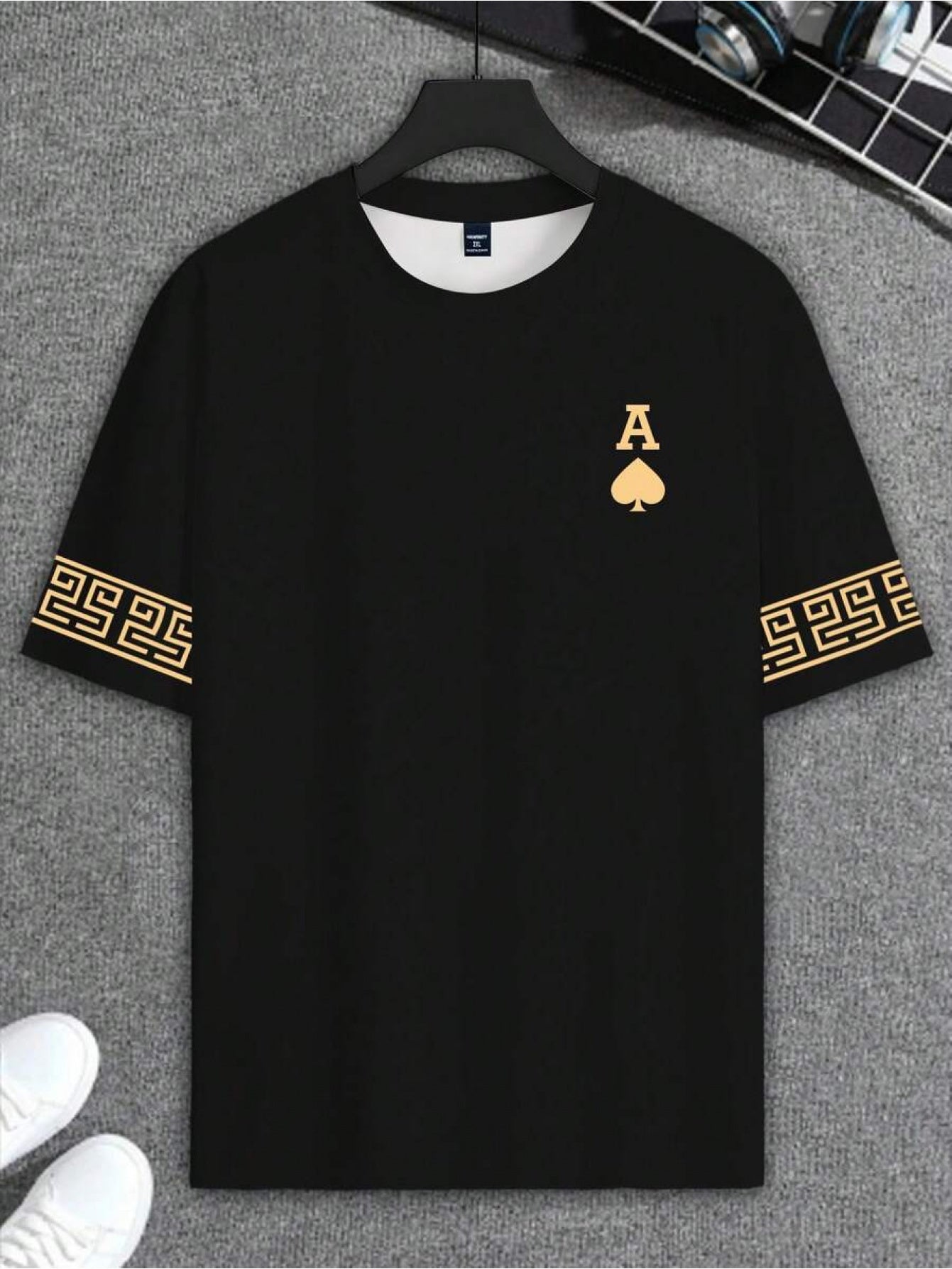 Men'S 3D Stylish Letter Print Short-Sleeve T-Shirt, a High-End Minimalist Casual Piece, Makes for a Perfect Gift for a Boyfriend Or Family Member - ayq