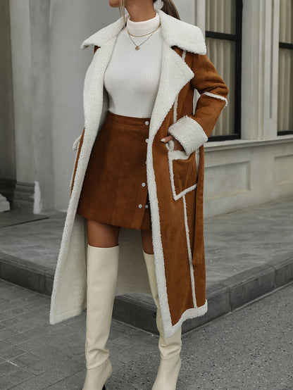 Women's Winter Coat - Elegant Long Formal & Casual Outerwear, Non-Stretchy Structure for Cold Weather, Everyday & Special Occasions, Winter Jacket, Cold Weather Apparel, Layered Design, Plush Lining, Structured Silhouette