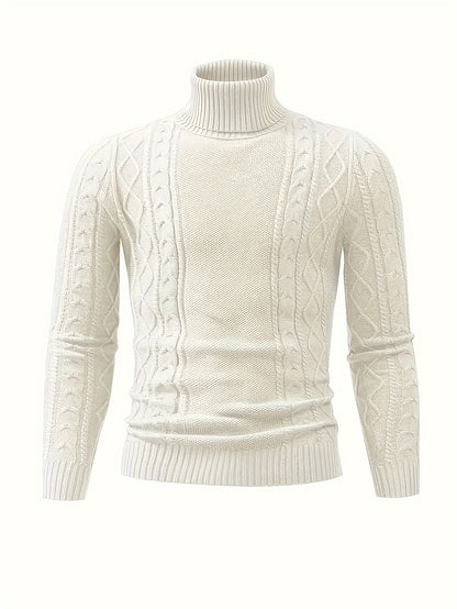 2024 New Cross-Border Men'S Plaid Knit Pullover Sweater (Men'S Warm Top)