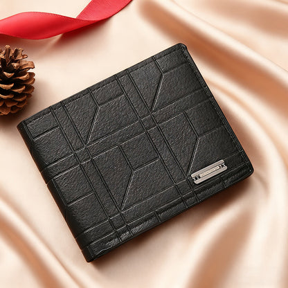 【No Box】2pcs CKIRUV Men's Wallet & Belt Matching Set - Buckle Business Belt & Wallet Combo, no Gift Boxed for, Husband, Boyfriend (Valentine's Day/Father's Day Present), Suitable for Business & Casual Wear